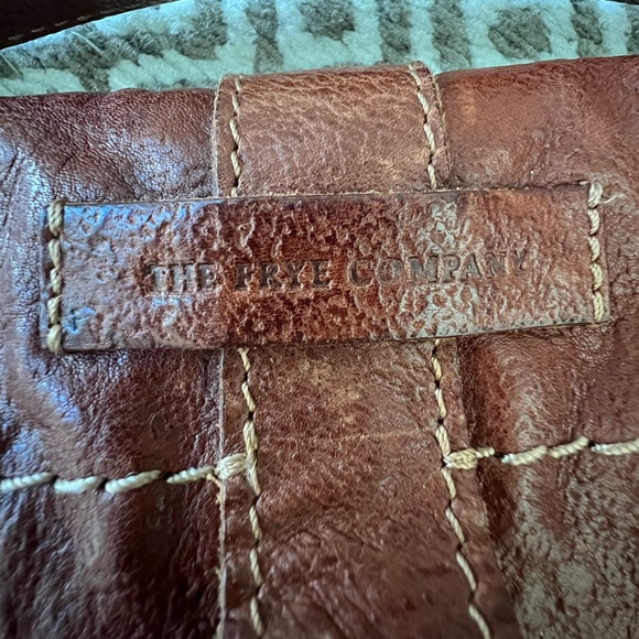 The Frye Company Artisan Foldover Crossbody Leather Bag/Purse. Cognac, Brown. - Picture 3 of 10